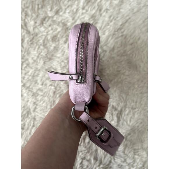 Banana Republic Pink Soft Leather Wristlet Clutch W Cuff Wallet Bag Pouch - Picture 5 of 11